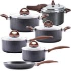 Jogo de Panelas de Indução Com Panela de Pressão Ceramic Life Granito 6 Peças - Brinox