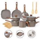 Jogo de Panelas Premium 12 Peças Revestimento Cerâmico Antiaderente Indução