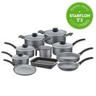 Jogo de Panelas Tramontina Turim Antiaderente Grafite 10 Peças