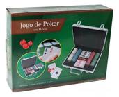 Jogo De Poker Maleta Com 200 Fichas + 2 Baralhos + 5 Dados