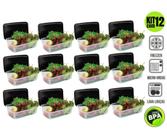 Jogo De Potes Marmitas Fitness Vasilhas Plasticas Para Microondas Freezer Kit Com 12 Peças - Plastics Erc