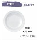 Jogo De Prato Gourmet 12 Pratos Fundo - 22Cm Branco