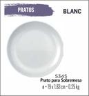 Jogo De Pratos Blanc 06 Sobremesa - Lanche -19Cm Branco