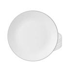 Jogo De Pratos Raso 27cm Porcelana Kit 6 Peças Luxo Borda Prata Legacy Silver