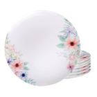 Jogo de Pratos Raso 28cm Kit 6 Peças Em Porcelana Floratta Tramontina