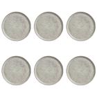Jogo de Pratos Rasos Porto Brasil Linhas Stoneware 6 Unidades