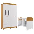 Jogo de Quarto Infantil Guarda Roupa Fofura e Berço Conforto - Permóbili Baby