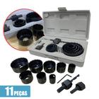 Jogo De Serra Copo Para Madeira MDF PVC e Gesso Kit 11 Peças Profissional