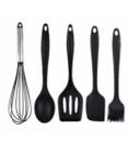 Jogo De Silicone Utensílios De Cozinha 5 Peças Preto