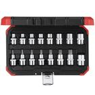 Jogo de Soquete Torx Encaixe 3/8 + 1/2 Kit com 20 peças - Gedore Red