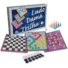 Jogo de Tabuleiro 3 Jogos Ludo Dama e Trilha