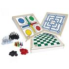 Jogo Dama E Ludo Em Madeira Jogo 2x1 Tabuleiro Completo Junges - MX