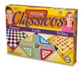 Jogo De Tabuleiro Clássicos Dama Ludo e Trilha - 12133