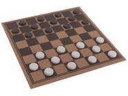 Jogo de Dama Madeira Peças Plasticas 25x25 - Pangue - Jogo de