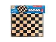 Jogo de Damas MDF 24 Peças Plásticas Carlu Brinquedos 30x30cm