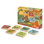 Jogo de Tabuleiro Dinossauros 28 Blocos Educativos - Junges