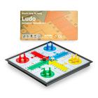 Jogo de Tabuleiro Ludo Magnético Dobrável - 24,8cm - Para Viagem