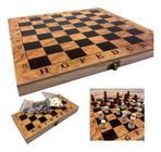 49cm de madeira dobrável tabuleiro de xadrez magnético internacional jogo  xadrez gamão damas portátil curso draughts para criança adulto - AliExpress