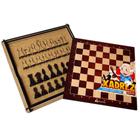 Jogo de damas e trilha tabuleiro com caixa de madeira - MANINHO - Jogo de  Dominó, Dama e Xadrez - Magazine Luiza