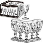 Jogo De Taca De Vidro Para Vinho/Agua Diamante Com 6 Pcs 340Ml - ORIGINAL LINE