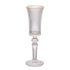 Jogo de Taça para Champanhe Graffiato em Vidro com Borda Dourada 150ml - Hauskraft