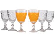 Jogo de Taças de Vidro 330ml 6 Peças Haus - Bico de Jaca Empire