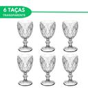 Jogo de Taças de Vidro Diamante Clear 330 ml 06 peças para Água Vinho. - Class Home