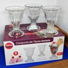 Jogo 4 Taça de Vidro Sobremesa Sorvete Milkshake Gelato Dolce Home 205ml -  Taça de Sobremesa - Magazine Luiza