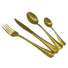 Jogo de Talheres 24 Peças Conjunto Luxo Dourado Colher Garfo Faca Jantar Cozinha Mesa Gourmet - ABMIDIA