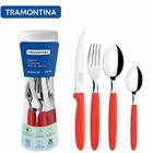 Jogo de Talheres Tramontina Ipanema Faqueiro 24 Pçs com Pote Aço Inox e Cabos de Polipropileno