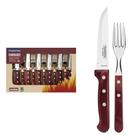 Jogo de Talheres Tramontina Jumbo Churrasco Polywood Vermelho 12peças