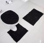 Jogo de tapete para banheiro 3 peças modelo macarrão - varias cores