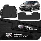 Jogo de Tapetes PVC Compatível New Fit 2015 a 2020 Preto Com logo Bordado Concept 3D 3 Peças