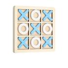 Jogo de Tic-Tac-Toe de Madeira Maciça - Divertido para toda a Família