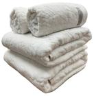 Jogo de Toalha Banhão Gigante Atlântica Barra Veludo 100% Algodão Fio Penteado Alto Relevo