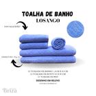 Jogo De Toalha De Banho e Rosto 5 Peças Gigante Briza - Losango Azul