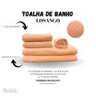 Jogo De Toalha De Banho e Rosto 5 Peças Gigante Briza Losango - Salmão