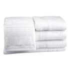 Jogo de toalhas banho gigante 5 pçs algodão cristal bouton renascença