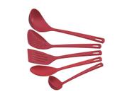 Jogo de utensilios 5 peças utilita vermelho- sortidos de nylon tramontina