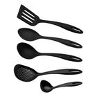 Jogo De Utensílios Tramontina Ability 5 Peças Em Nylon Preto By Bsmix