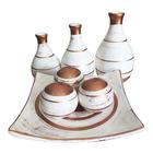 Jogo de Vasos Trio Garrafas e Centro de Mesa 3 esferas Decor - Cobre