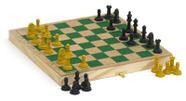 Jogo de Xadrez com Estojo de Madeira