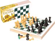 Jogos de tabuleiro de xadrez de metal de luxo retro internacional xadrez  mobiliário doméstico 48cm madeira