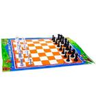 Jogo Xadrez Escolar Carlu c/ 32 Peças Tabuleiro em mdf 1167 no Shoptime