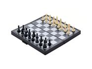 Jogo de mesa tabuleiro de xadrez magnetico 23,7x23,7cm dobrável