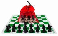 Jogo de tabuleiro de xadrez portátil de viagem medética com peças de xadrez  preto e branco regras de xadrez para crianças e adultos iniciantes