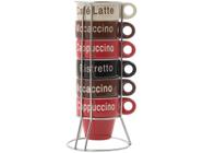 Jogo de Xícaras de Café Porcelana 70ml Bon Gourmet - Names 6 Peças