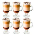 Jogo de Xícaras Irish Coffee/Cappuccino em Vidro 230ml com 6 un