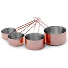 Jogo De Xícaras Medidoras De Cozinha 4 Peças Inox Rose Gold - Mimo Style