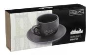 Jogo De Xícaras Para Café Manhattan 90Ml Preta De Porcelana - Hauskraft